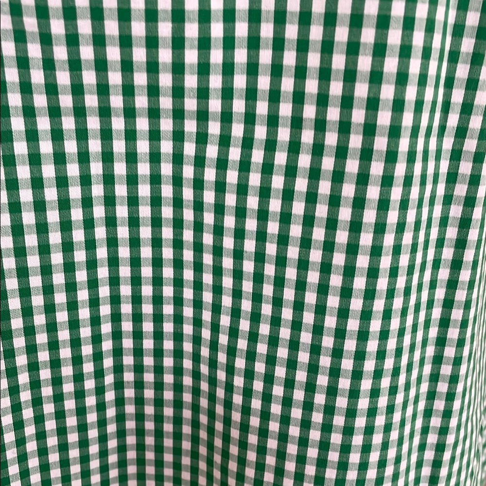 J.Crew Sleeveless  Blouse with Tie Back Green Gingham Size 6 - Picture 3 of 7